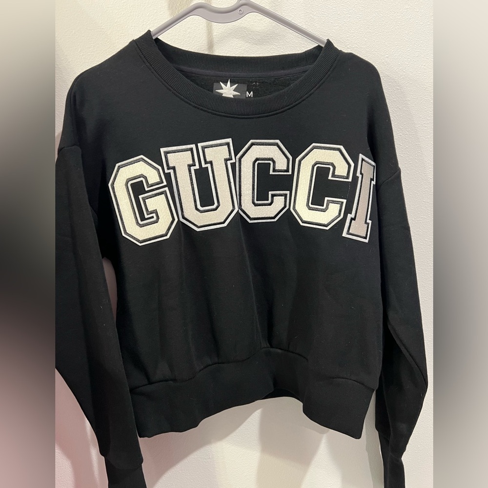 Gucci Black and White Logo Sweatshirt